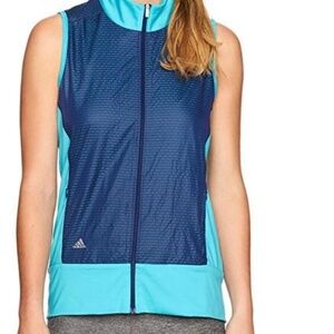 ADIDAS  Womens Vest Lightweight Wind Breaker Energy Blue, Sz Small